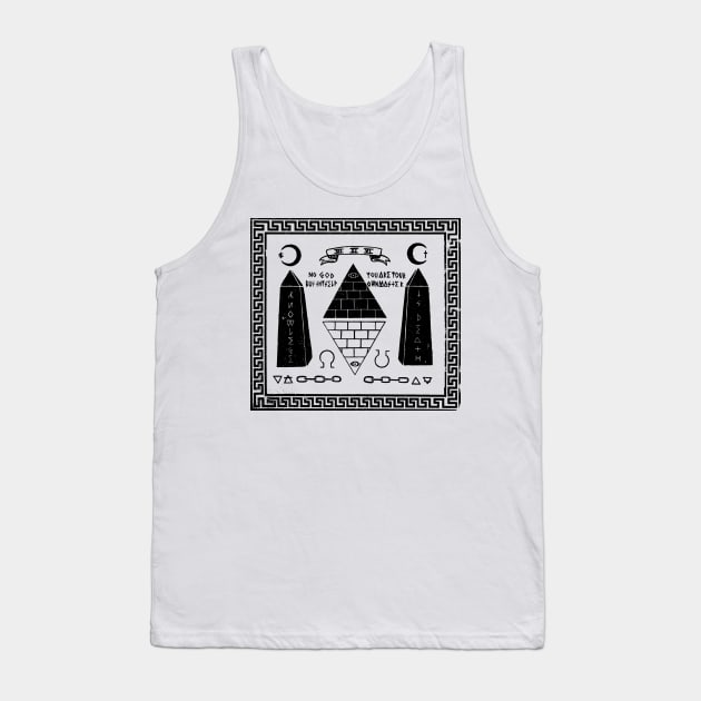 Knowledge is Death on White Tank Top by SWAMPMEAT